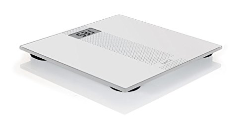 Laica PS1054 - Báscula de Baño Digital, en Vidrio Templado, Encendido y Apagado Automático, Blanca