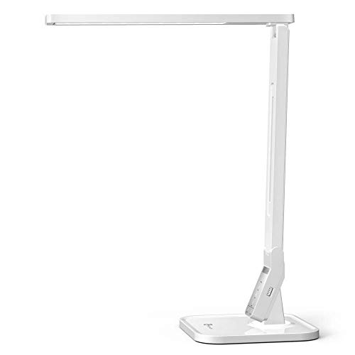 Lámpara Escritorio Usb LED TaoTronics Flexo de Escritorio (4 Modos, 5 Niveles de Brillo, USB 5v/1A para cargar, Temporizador de 60min) para Leer, Estudiar, Cuidado de ojos, Color Blanco Lámpara Escritorio Usb LED TaoTronics Flexo de Escritorio (4 Modos, 5 Niveles de Brillo, USB 5v/1A para cargar, Temporizador de 60min) para Leer, Estudiar, Cuidado de ojos, Color Blanco