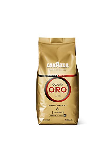 Lavazza Café en Grano Espresso Qualità Oro, 100% Arábica, 500 g