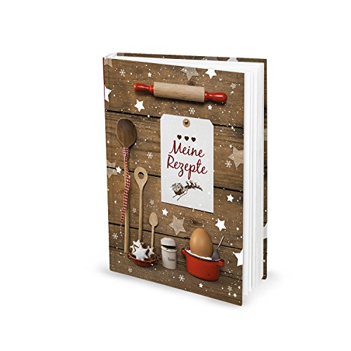 Libro de recetas"Weihnachtsplätzchen" (tapa dura A5, páginas en blanco), recetas para galletas y otras recetas finas para Navidad