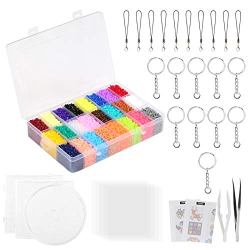 LIHAO 24000 Mini Cuentas y Abalorios Plásticos Cuentas para Planchar de 24 Colores para DIY Manualidad (2,6MM) LIHAO 24000 Mini Cuentas y Abalorios Plásticos Cuentas para Planchar de 24 Colores para DIY Manualidad (2,6MM)