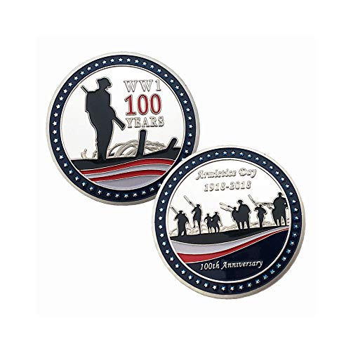 LSJTZ Desembarco de Normandía, 100 Aniversario, Primera Guerra Mundial, Colección, Dorado, Moneda Conmemorativa, Primera Guerra Mundial, Ventilador ejército, Honor LSJTZ Desembarco de Normandía, 100 Aniversario, Primera Guerra Mundial, Colección, Dorado, Moneda Conmemorativa, Primera Guerra Mundial, Ventilador ejército, Honor