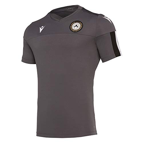 Macron UDI M19 Player Training Camiseta Poli Ant/BIA/NER Mm SR, Udinese Fútbol 2019/2020 Hombre, Hombre, 58100048, Gris, M