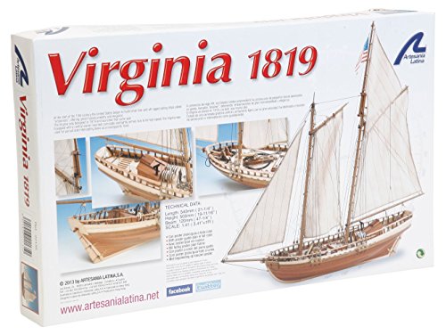 Maqueta de barco en madera: Virginia American schooner , color/modelo surtido