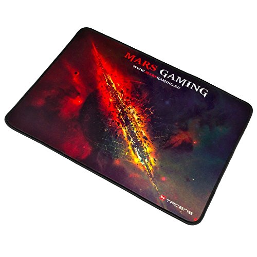 Mars Gaming MMP1 Alfombrilla Gaming para PC (Máxima Precisión con Cualquier Ratón, Base de Caucho Natural, Máxima Comodidad, Bordes Reforzados, Medium/ 35 x 25 cm)