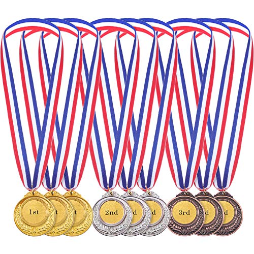 Medallas de Ganador de Metal en Estilo Olímpico de Color de Oro Plata Bronce para Juego y Fiesta (12) Medallas de Ganador de Metal en Estilo Olímpico de Color de Oro Plata Bronce para Juego y Fiesta (12)