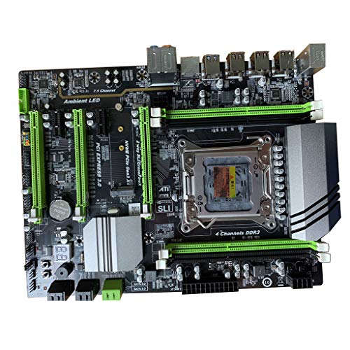 Meiqqm X79 Placa Base, X79 Turbo moederbord LGA2011 ATX USB3.0 SATA3 PCI-E NVME M.2 SSD ondersteuning REG ECC geheugen en Xeon E5 procesador