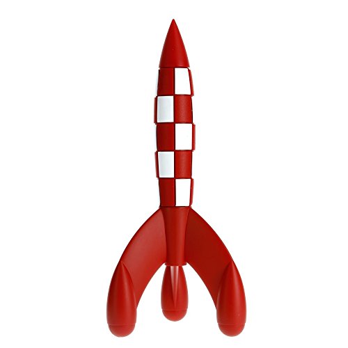 Moulinsart Cohete Lunar PVC/ABS 17 cm, Rojo y Blanco