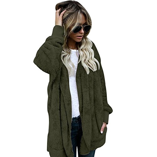 Mujeres Abrigo con Capucha de Abrigo Largo Manga Larga Chaqueta Sudaderas Parka Outwear Casual Cárdigan Capa Hoodie de Lana riou Mujeres Abrigo con Capucha de Abrigo Largo Manga Larga Chaqueta Sudaderas Parka Outwear Casual Cárdigan Capa Hoodie de Lana riou