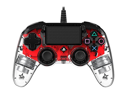 Nacon - Mando Compacto para PS4, color Rojo Cristal Nacon - Mando Compacto para PS4, color Rojo Cristal