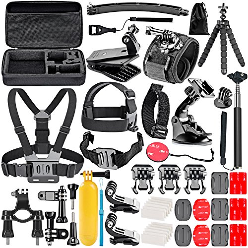 Neewer 50-en-1 Accesorios de Cámara de Acción Kit para GoPro 8 GoPro Hero 7 6 5 4 Hero Session 5 Apeman DJI OSMO Action SJ6000 DBPOWER AKASO VicTsing Rollei Lightdow Campar