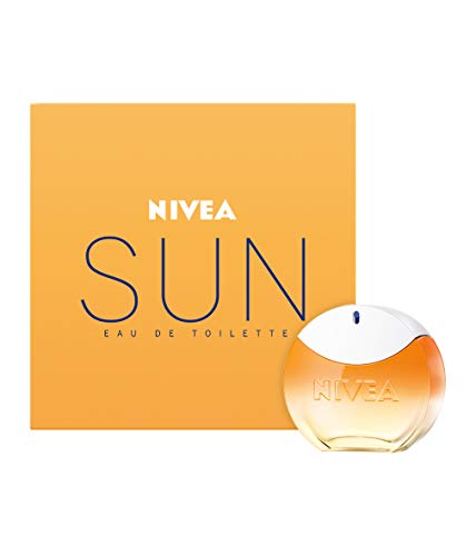 NIVEA SUN Eau de Toilette (1 x 30 ml) con el original aroma de la crema solar NIVEA SUN, perfume para mujer en un icónico frasco de perfume, sensual fragancia de mujer NIVEA SUN para verano