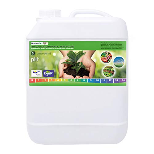NortemBio Agro Reductor de pH Ecológico 5 L. Uso Universal. Desincrustante de Sistemas de Riego. Cultivos con Mejor Sabor y Aroma.