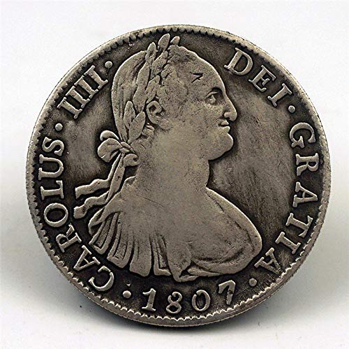 nouler Moneda Conmemorativa de la Moneda Antigua del Dólar de Plata de España 1807 Moneda Conmemorativa de la Moneda Conmemorativa de Carlos IV,Moneda conmemor,Un tamaño nouler Moneda Conmemorativa de la Moneda Antigua del Dólar de Plata de España 1807 Moneda Conmemorativa de la Moneda Conmemorativa de Carlos IV,Moneda conmemor,Un tamaño