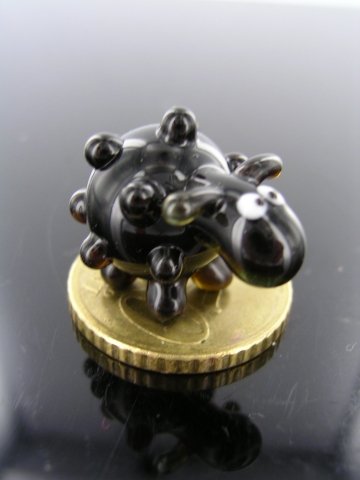 Oveja Mini cristal 3 oveja Negro – Cristal – Figura en miniatura Animal Oveja Negra Decoración