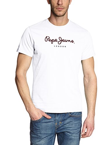 Pepe Jeans Eggo PM500465 Camiseta, Blanco (White 800), Medium para Hombre Pepe Jeans Eggo PM500465 Camiseta, Blanco (White 800), Medium para Hombre