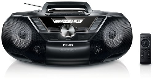 Philips AZ787/12 - Radio cassette (Dynamic Bass Boost 2 steps, FM, LCD, Digital), Negro