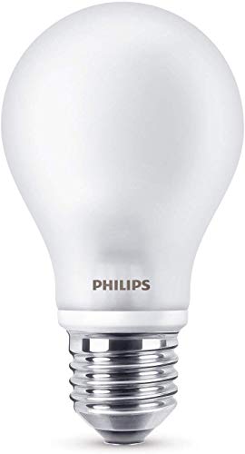 Philips Bombilla LED esférica E27, 7 W equivalentes a 60 W en incandescencia, 806 lúmenes, luz blanca cálida