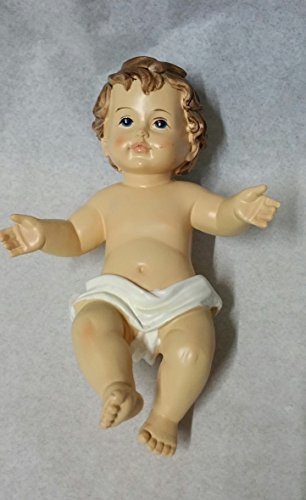 Punto Casa - Figura de Niño Jesús para pesebre de Belén.Longitud: 15 cm.Ancho: 10,5 cm.