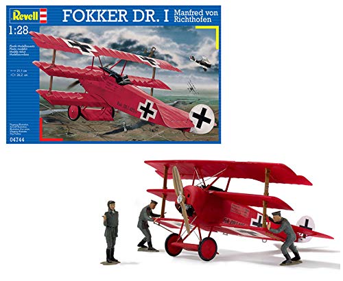 Revell Dr.I Maqueta Fokker DR. I Manfred Von Richthofen, Kit de Modelo, Escala 1:28 (4744) (04744), Multicolor