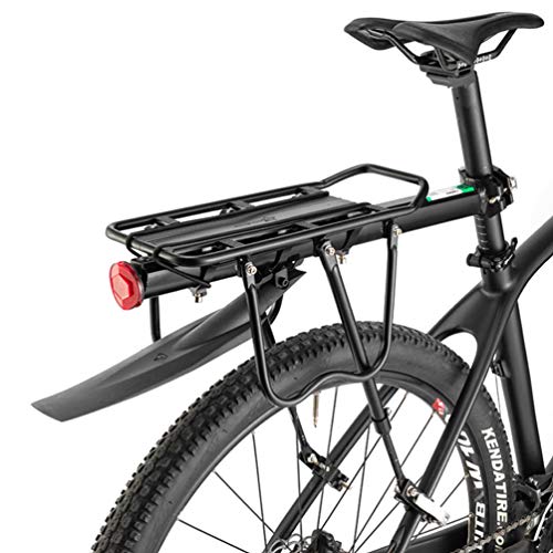 ROCKBROS Portaequipajes Trasero para Bicicleta Liberación rápida Ajustable con Reflector y Guardabarros de Aleación de Aluminio Carga Máxima 75 kg