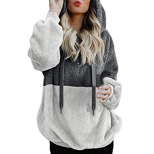 SHOBDW Liquidación Venta Mujer Sudadera con Capucha Suelta Tallas Grandes Jersey de Mujer Jersey otoño Invierno Manga Larga Remata Abrigo cálido (S, S-Gris) SHOBDW Liquidación Venta Mujer Sudadera con Capucha Suelta Tallas Grandes Jersey de Mujer Jersey otoño Invierno Manga Larga Remata Abrigo cálido (S, S-Gris)