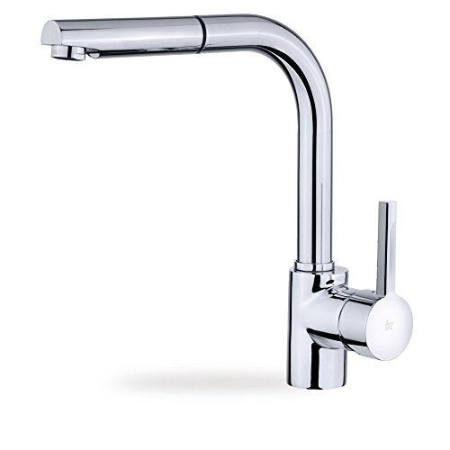 Teka - Grifo ARK938, Maneral metálico extraíble con función chorro aireado, caño giratorio, cromo Teka - Grifo ARK938, Maneral metálico extraíble con función chorro aireado, caño giratorio, cromo