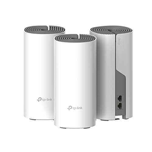 TP-LINK AC1200 Deco - Repetidor de Wifi, Super Mesh, sin Interrupción Dual-Band hasta 350m², 2 Puertos 100Mbps, hasta 100 Dispositivos, Adecuado para Xiaomi Mi Box, Amazon Alexa (E4-3Pack)