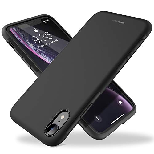 UNBREAKcable Funda para iPhone XR - Suave TPU Mate Ultrafina Elegante Anti-Rasguño Resistente Protección Carcasa Funda para iPhone XR 6,1 Pulgadas - Negro Mate