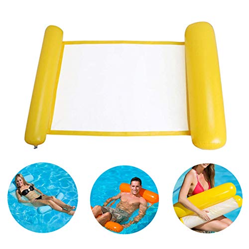 upstartech Silla Inflable de flotación de la Silla de la balsa del reclinable de la Hamaca de la Cama del Flotador del Agua para el Partido de la Piscina de la Playa con Bomba de Aire ,130 * 73 cm