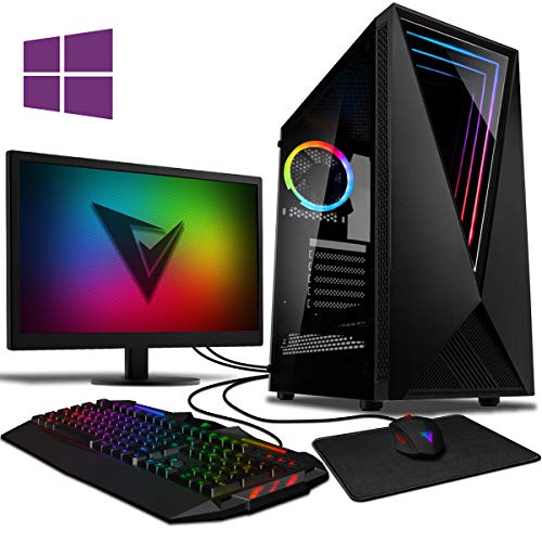 Vibox Vision 2SXLW Gaming PC Ordenador de sobremesa con 2 Juegos Gratis, Windows 10 Pro OS, 22" HD Monitor (3,8GHz AMD A6 Dual-Core Procesador, Radeon R5 Gráficos Chip, 32GB DDR4 2400MHz RAM, 2TB HDD)