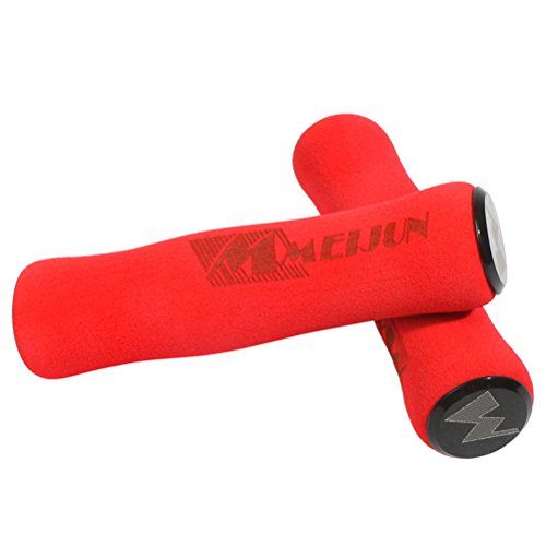VORCOOL Esponja de Bicicleta Manillar Puños Bicicleta de montaña Ultraligero de Espuma de Alta Densidad Esponja de Silicona Manillar Agarre - 1 par (Rojo) VORCOOL Esponja de Bicicleta Manillar Puños Bicicleta de montaña Ultraligero de Espuma de Alta Densidad Esponja de Silicona Manillar Agarre - 1 par (Rojo)