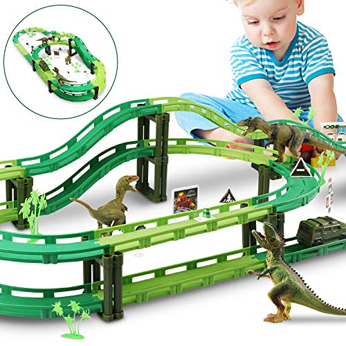 WOSTOO Pista de Carreras Juguetes, Circuito Coches Pista Coches Cars Juguete Dinosaurios Juguetes Pistas Flexibles Coches de La Pista Juego de Construccion para Niños Regalo Cumpleaños Chico Niña WOSTOO Pista de Carreras Juguetes, Circuito Coches Pista Coches Cars Juguete Dinosaurios Juguetes Pistas Flexibles Coches de La Pista Juego de Construccion para Niños Regalo Cumpleaños Chico Niña