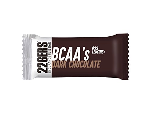 226ERS Endurance Fuel Bar BCAAs, Barrita de Resistencia y Energía Sin Gluten con Vitaminas, Chocolate Negro - 24 barras