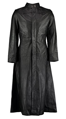 Abrigo De Piel largo negro, estilo gótico de Neo de Matrix, para Hombres Negro negro XS