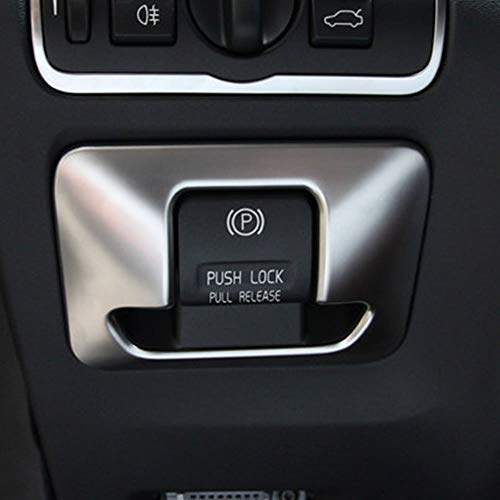 ABS plástico electrónico freno de mano cubierta del botón pegatinas de ajuste accesorios del coche mate plata para XC60 XC70 S60 V60 S80