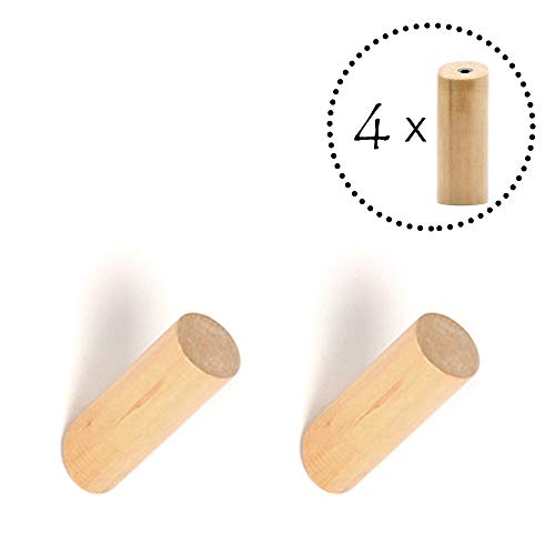 ANZOME Percha Pared Madera, Gancho Madera De 4 Piezas, Gancho Pared Madera para Colgar Abrigos, Gorros, Bufandas, Chaquetas, Ropa Y Auriculares En El Dormitorio, Sala De Estar, Pasillo (Madera) ANZOME Percha Pared Madera, Gancho Madera De 4 Piezas, Gancho Pared Madera para Colgar Abrigos, Gorros, Bufandas, Chaquetas, Ropa Y Auriculares En El Dormitorio, Sala De Estar, Pasillo (Madera)