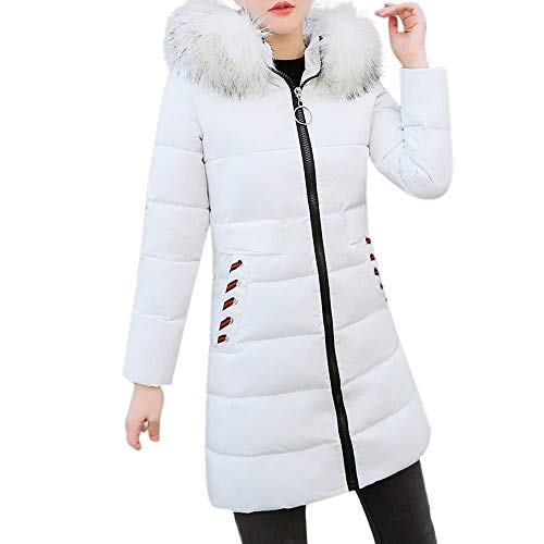 ASHOP Ropa Mujer, Chaquetas de Mujer Invierno en Oferta Abrigos Rebajas Talla Grande Sport Coat (Blanco,S)