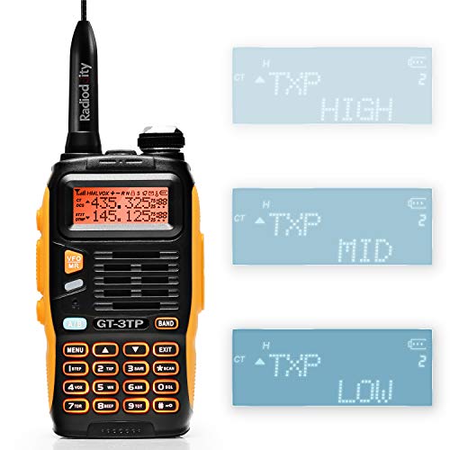 Baofeng GT-3TP Mark III Tri-Power - Walkie-talkie de doble banda UHF/VHF 2 m/70 cm, 8 W/4 W/1 W (GT-3TP)