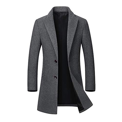 Chaqueta de Hombre de BaZhaHei Chaqueta Cortavientos de Lana Solapa de Lana Abrigo Largo del Camisetas de Hombres cálido Invierno Trinchera Outwear botón Elegante Abrigo de Hombre Chaqueta de Hombre de BaZhaHei Chaqueta Cortavientos de Lana Solapa de Lana Abrigo Largo del Camisetas de Hombres cálido Invierno Trinchera Outwear botón Elegante Abrigo de Hombre