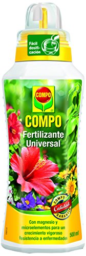 Compo Calidad para Plantas Ornamentales de Interior o terraza, Fertilizante líquido Universal con Extra de magnesio, 500 ml Compo Calidad para Plantas Ornamentales de Interior o terraza, Fertilizante líquido Universal con Extra de magnesio, 500 ml