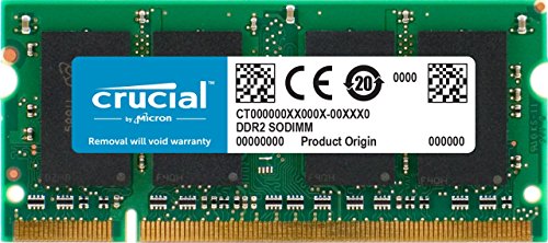 Crucial CT12864AC800 - Memoria de 1GB (DDR2, 800 MHz, PC2-6400, SODIMM, 200-Pin)