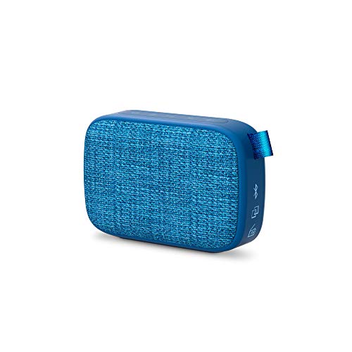 Energy Fabric Box 1+ Pocket Blueberry - Altavoz Portátil (TWS, Bluetooth V5.0, 3W, USB&Microsd Mp3, FM Radio, Audio-In), Color Azul, 118 X 78 X 39 mm