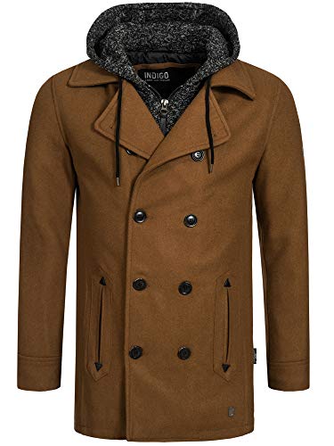 Indicode Caballeros Cliff Abrigo Corto Hecho De Mezcla Lana Cuello Alzado | Más Moderno Largo Chaqueta Invierno Doble Pechera para Hombres En Camel XXL Indicode Caballeros Cliff Abrigo Corto Hecho De Mezcla Lana Cuello Alzado | Más Moderno Largo Chaqueta Invierno Doble Pechera para Hombres En Camel XXL
