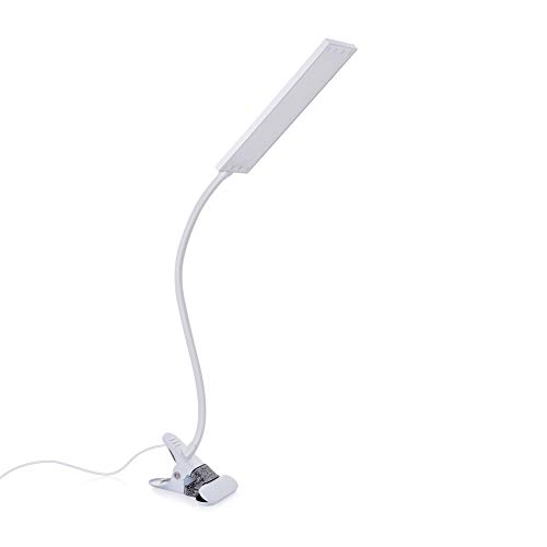 KEXIN Lámpara de Lectura - 5W Luz Flexo Pinzas, 3 Modos y 14 Brillos, Lámpara Clip USB con Cuello Flexible, 48 LEDs, Luz de Libro para Mesa, Cabecera de Cama, Negro