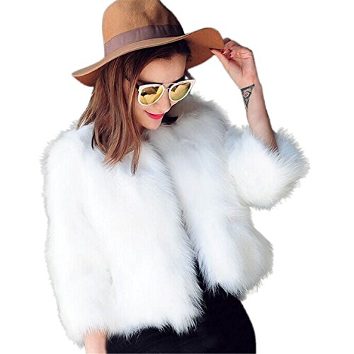 Longra Chaquetas de Mujer, 2017 Natural Conejo Chaquetas Corto Piel de Las Mujeres Abrigos de Invierno con la Manga Larga,Jacket,Outwear (Blanco, 2XL) Longra Chaquetas de Mujer, 2017 Natural Conejo Chaquetas Corto Piel de Las Mujeres Abrigos de Invierno con la Manga Larga,Jacket,Outwear (Blanco, 2XL)