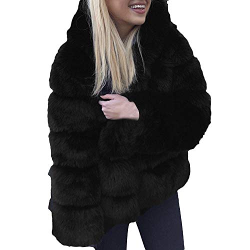 LUCKYCAT Chaquetas de visón para Mujer Abrigo de Invierno Nueva Chaqueta de Piel sintética Chaqueta de Abrigo Gruesa y cálida (Negro, Grande) LUCKYCAT Chaquetas de visón para Mujer Abrigo de Invierno Nueva Chaqueta de Piel sintética Chaqueta de Abrigo Gruesa y cálida (Negro, Grande)