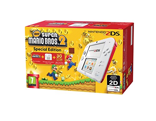 Nintendo 2DS - Consola, Color Rojo + New Super Mario Bros 2 (Preinstalado) Nintendo 2DS - Consola, Color Rojo + New Super Mario Bros 2 (Preinstalado)