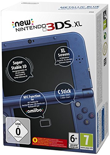 Nintendo New 3DS XL - videoconsolas portátiles (640 x 480 Pixeles, New Nintendo 3DS XL, Azul, Metálico, LCD, Analogue / Digital, 800 x 240 Pixeles)