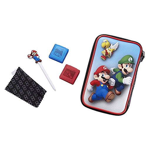 Official Essential Mario Pack - Set de accesorios oficial para Nintendo New 3DS XL / 3DS X, con funda para la 3DS y juegos, 4 diseños a elegir Luigi Conjunto